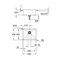 Мойка из нержавеющей стали GROHE K700 60-S 55/45 1.0, 31726SD0