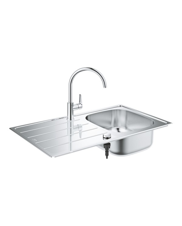 Nerūsējošā tērauda izlietne ar Bau jaucējkrānu GROHE K200, 31562SD1