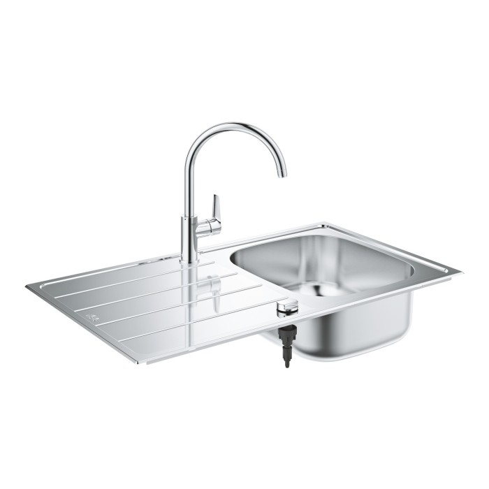 Nerūdijančio plieno plautuvė su Bau virtiniu maišytuvu GROHE K200, 31562SD1