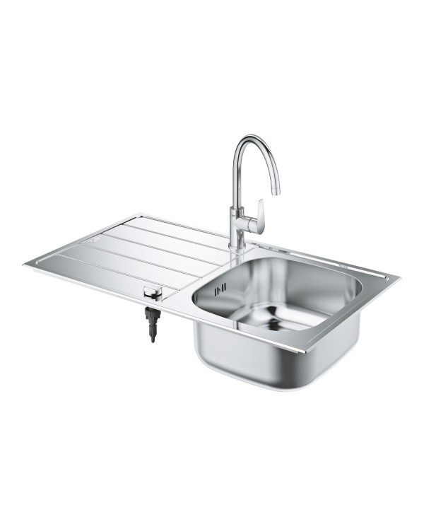 Nerūdijančio plieno plautuvė su Bau virtiniu maišytuvu GROHE K200, 31562SD1
