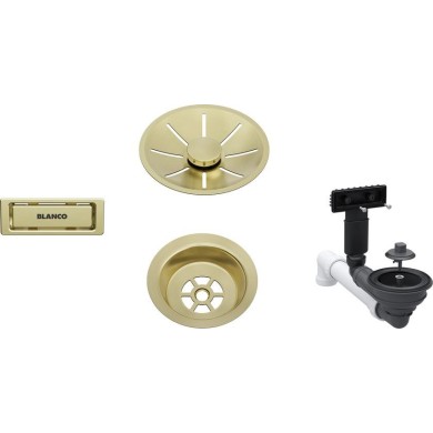 Overflow set BLANCO InFino, Satin gold, 207423