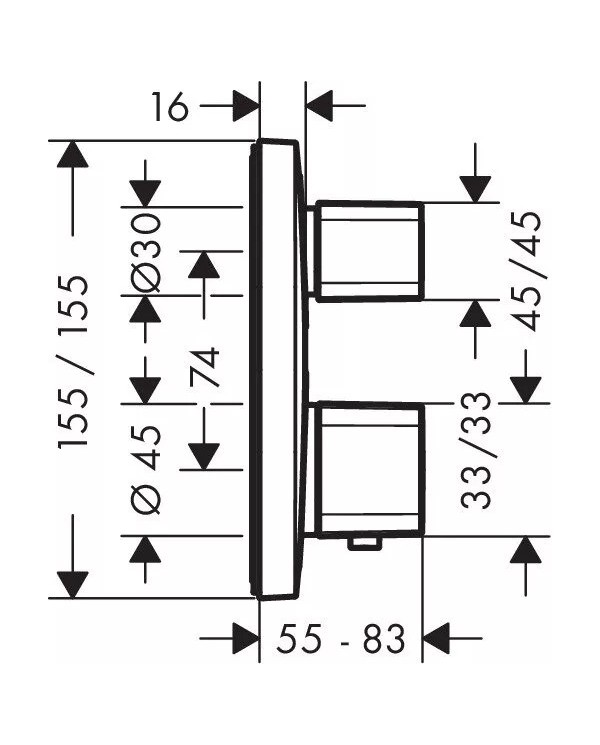 Thermostat HANSGROHE Ecostat E 2 functions, 15708000