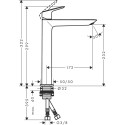 Basin mixer HANSGROHE Logis 240 mm, 71258000