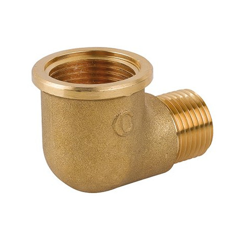 Küünarnukiga vähendatud messing CAVALETTO 3/4"" x 1/2"" v/väljapoole. - 90°