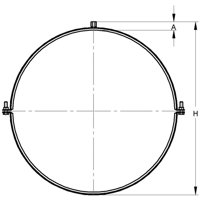 Ventilatsioonitoru kronstein mürasummutusvoodriga MEFA 100 mm (niit M8)