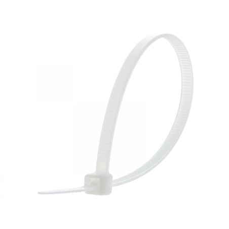 Plastikiniai užtraukiami dirželiai 2.5 x 100 mm, balta (100 vnt)