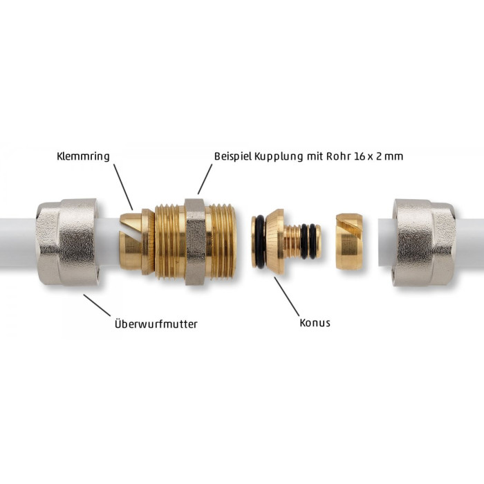 Alkūnė tvirtinama užveržiama IVAR 16 (2.0) x 1/2"" viduryje