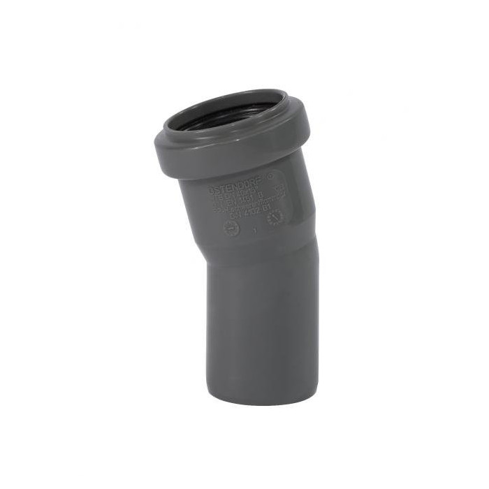 Internal sewage elbow OSTENDORF HT-system DN 40 x 15°, gray