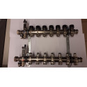 Adjustable underfloor heating manifold MEPA 10 rings without flow meters