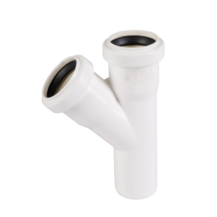 Iekšējie notekūdeņi OSTENDORF HT sistēma DN 40 x 45°, balta