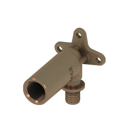 Extended instrumental elbow bronze TECEflex, 16 x 1/2"" middle, 708614