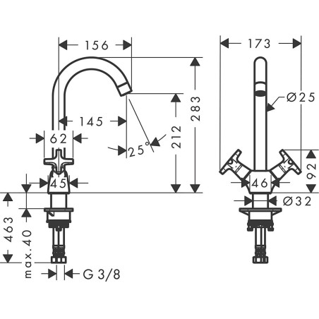 Virtuves (izlietnes) jaucējkrāns HANSGROHE Logis 71285000