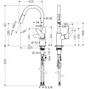 Köögi (valamute) kraan sissetõmmatava nokaga HANSGROHE Focus, 31815000