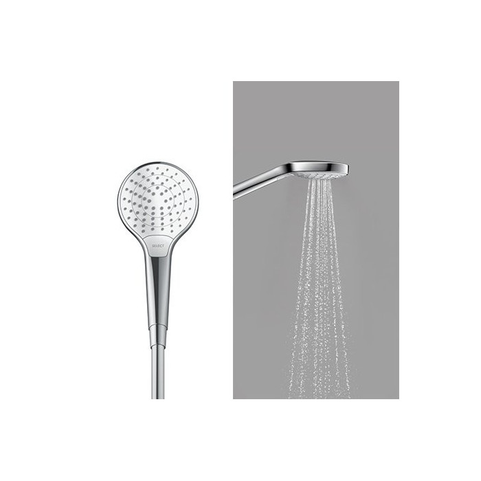 SHOWER HEAD HANSGROHE Croma Select S 3jet, Vario Ecosmart, Chromium/White, 26803400