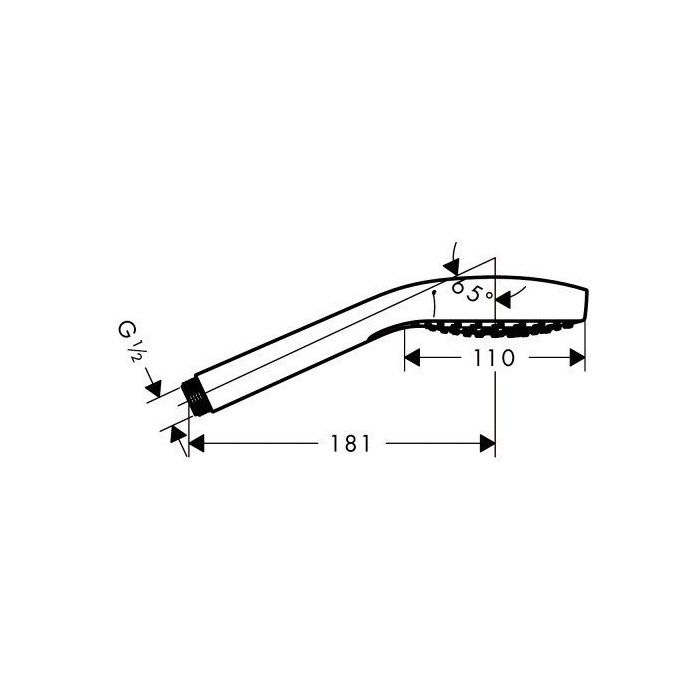 Dušo galvutė HANSGROHE Croma Select S 3jet, Vario Ecosmart, chromas/balta, 26803400