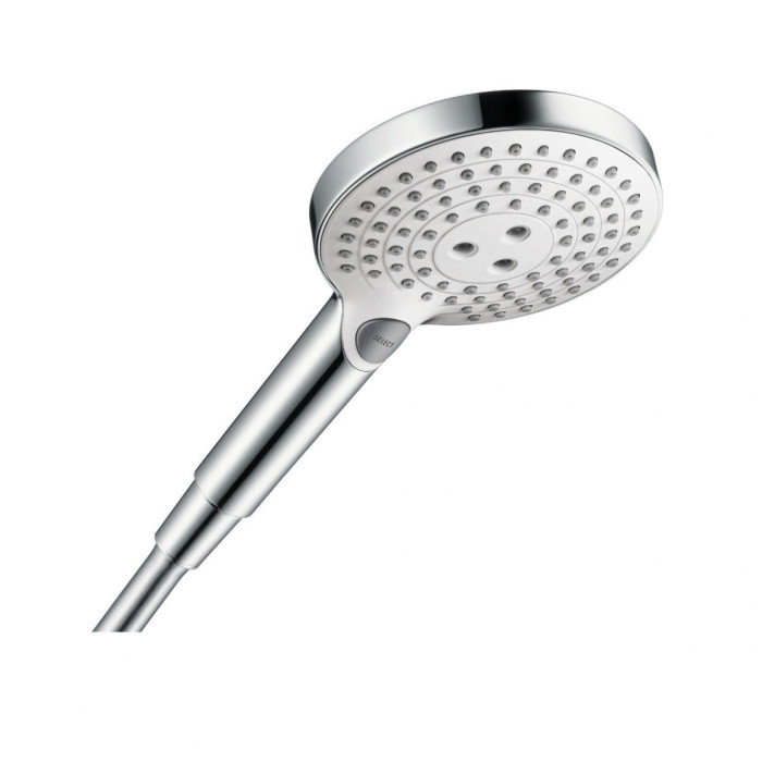 Dušipea HANSGROHE Raindance Select S 120 Ecosmart, kroom/valge, 26531400