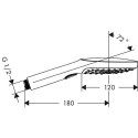 Dušas galva HANSGROHE Raindance Select E 120 3 strūkla Ecosmart, hroma spalvas, 26520000