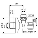 Угловой вентиль SCHELL Comfort 1/2" x 3/8"