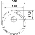 Izlietne pulēta apliets FRANKE Ronda ROX 610-41 (Ø51cm)