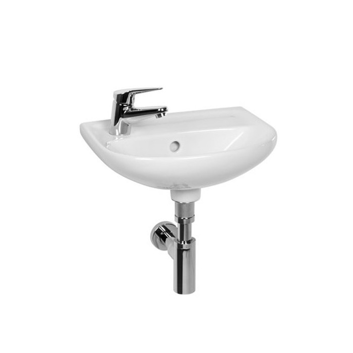 Valamu väike rippuv JIKA Lyra Plus, 400 x 310 mm, (segisti ava vasakul)