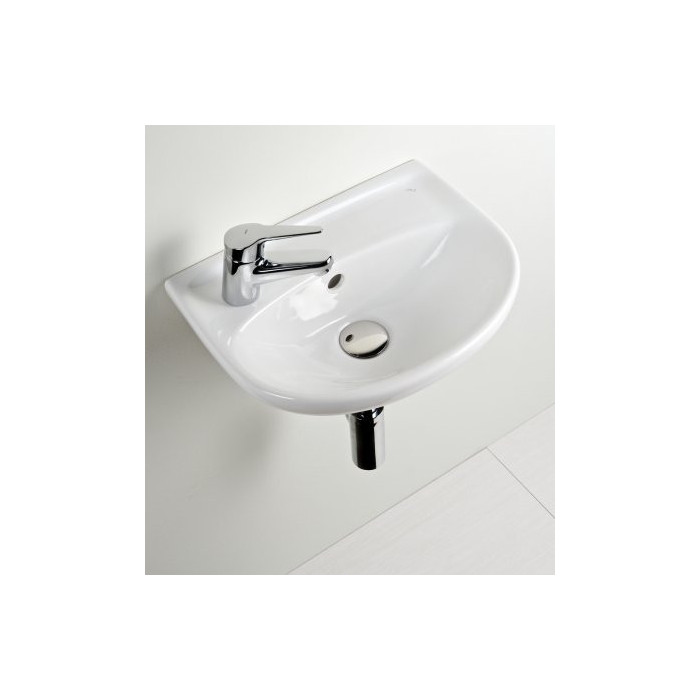 Washbasin small suspended JIKA Lyra Plus, 400 x 310 mm, (mixer opening on the left)