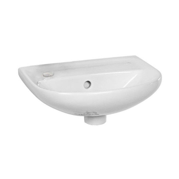 Praustuva maža pakabinamas JIKA Lyra Plus, 400 x 310 mm, (maišytuvo anga kairėje)