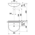 Izlietne piekārta JIKA Lyra Plus, 550 x 450 mm, (jaucējkrāna atvērums centrā)
