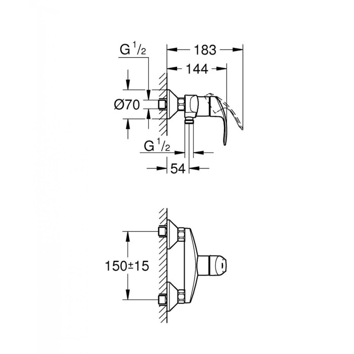 Dušisegisti GROHE Eurosmart, 33555002