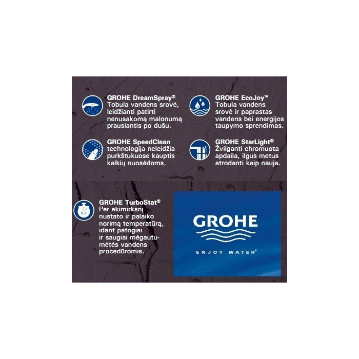 Termostatininiai maišytuvo dušai GROHE Grohtherm 800 su dušo komplektas Tempesta 600