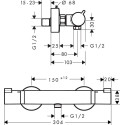 Termostaatsegisti dušš HANSGROHE Ecostat Comfort, 13116000