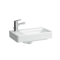 Praustuva pakabinama asimetrinis LAUFEN Pro S, 480 x 280 mm (maišytuvo anga kairėje)