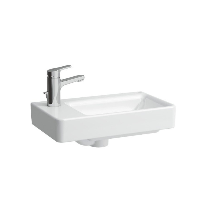 Praustuva pakabinama asimetrinis LAUFEN Pro S, 480 x 280 mm (maišytuvo anga kairėje)