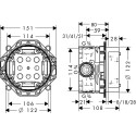 Priekšsienas kaste HANSGROHE iBox, 01800180
