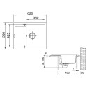 Kivist (graniidist) valamu FRANKE Maris MRG 611-62, 62x50 cm, kašmiir