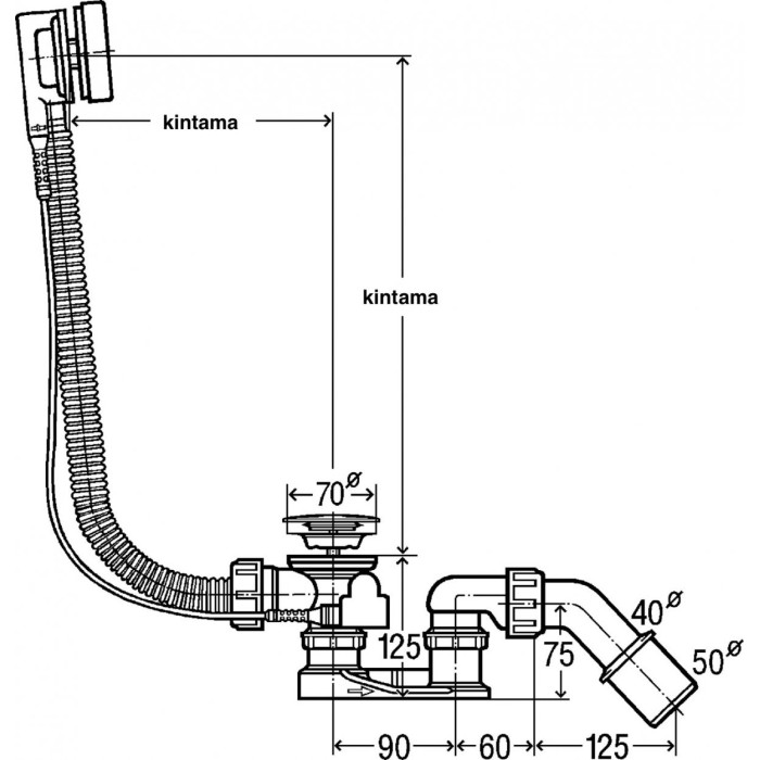 Siphons for bath VIEGA Simplex, automatic 285357