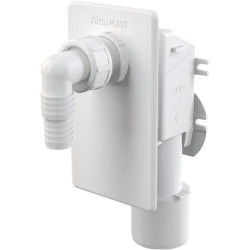Siphons for washing machins ALCA PLAST pre-wall, white