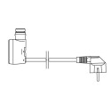 Heating element with straight wire and plug to the electrical outlet TERMA MOA
