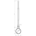 Heating element with straight wire and plug to the electrical outlet TERMA DRY