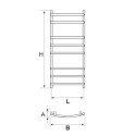 Stainless steel electric dryer-ladders with heating element MEPA Classic 1000-8