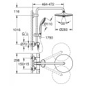 Thermostatic shower system GROHE Euphoria 260 with manual shower Euphoria 110 massage