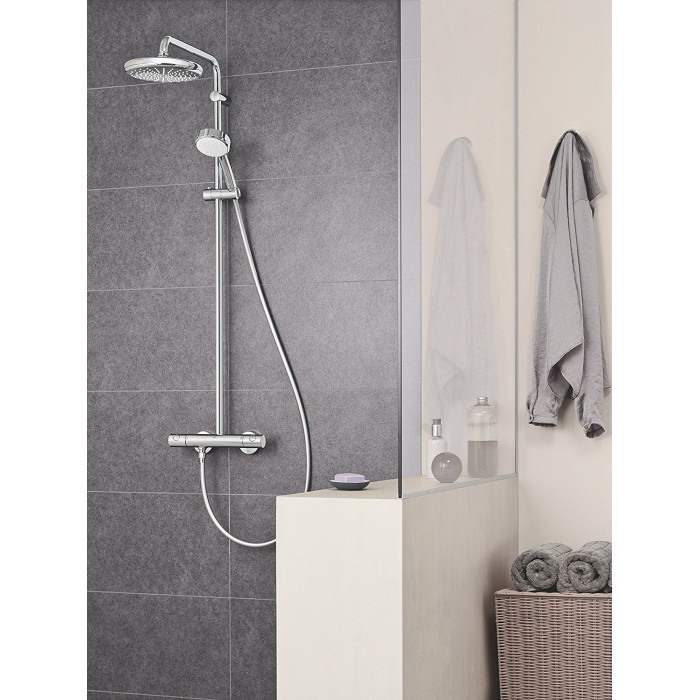 Thermostatic shower system GROHE Tempesta Cosmopolitan 210 with manual shower Tempesta 100