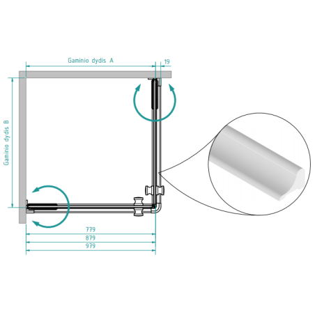 Dušas kabīne BRASTA GLASS Liepa