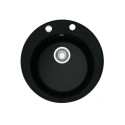 Stoneware (granite) sink FRANKE Ronda ROG 610-41, 51 cm, onyxo (black), with eccentric valve