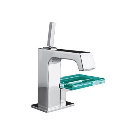 Faucet for washbasin ALPI Infiniti with shelf for soap and bottom valve