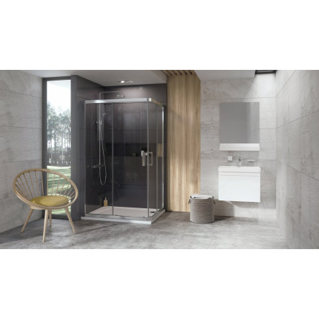 Dušas paliktnis RAVAK Gigant Pro 80 x 100, kairinošs 10°, balts