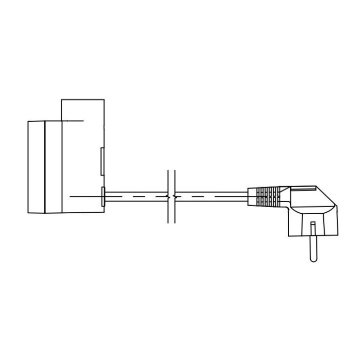 Controller teasing element TERMA KTX3 with a spiral wire from plugs to an electrical outlet