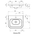 Izlietne RAVAK Chrome 550 x 470 mm