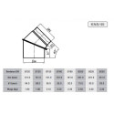 Black steel adjustable elbow without purge DARCO 160/45°