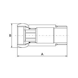 Sirge ühenduspistik kroom (läikiv) PROFACTOR 3/4"x 1/2"" vaba mutriga MF