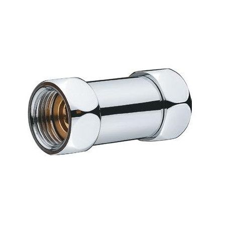 Прямое соединение хромированное (глянцевое) PROFACTOR 3/4"x 3/4"" со свободными гайками
